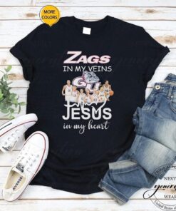 Zags In My Veins Team Jesus In My Heart Shirt