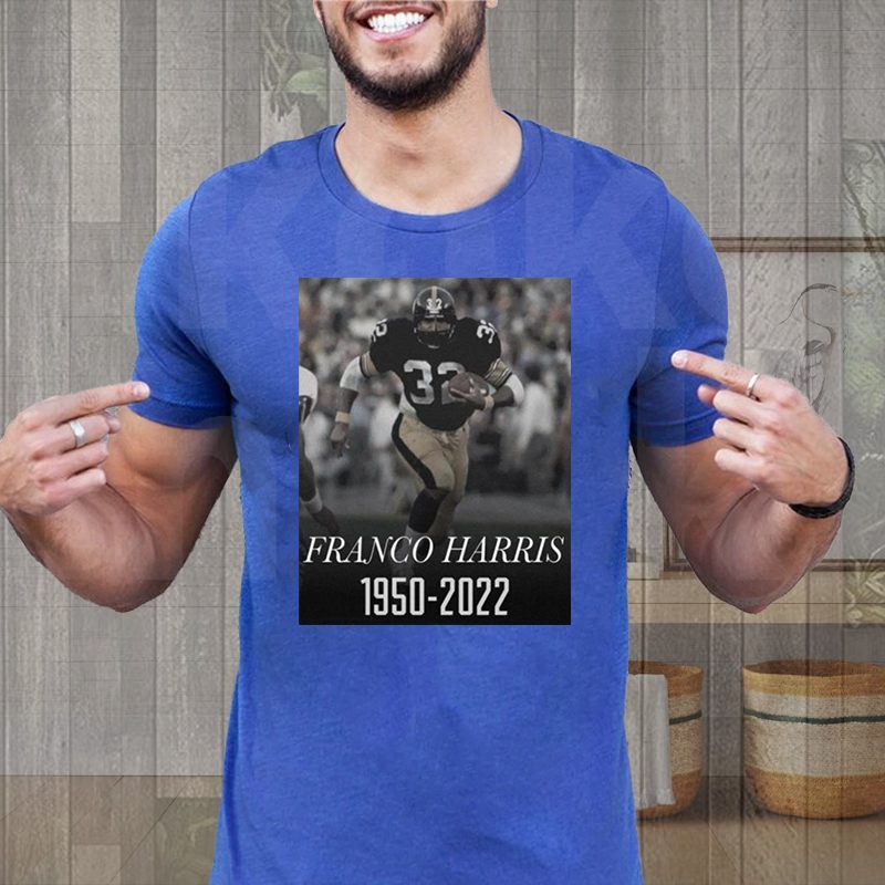 #32 American Football Player Franco Harris 1950 2022 Tee-Shirts