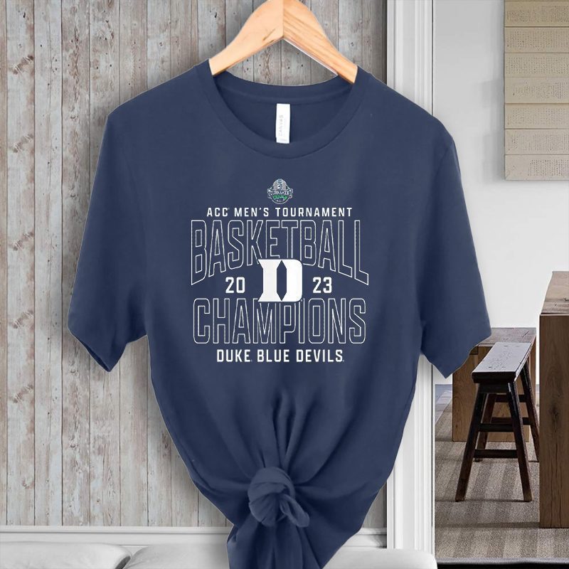 Duke Blue Devils Fanatics Branded 2023 ACC Men’s Basketball Conference Tournament Champions Shirt Duke Blue Devils Fanatics Branded 2023 ACC Men’s Basketball Conference Tournament Champions Shirt
