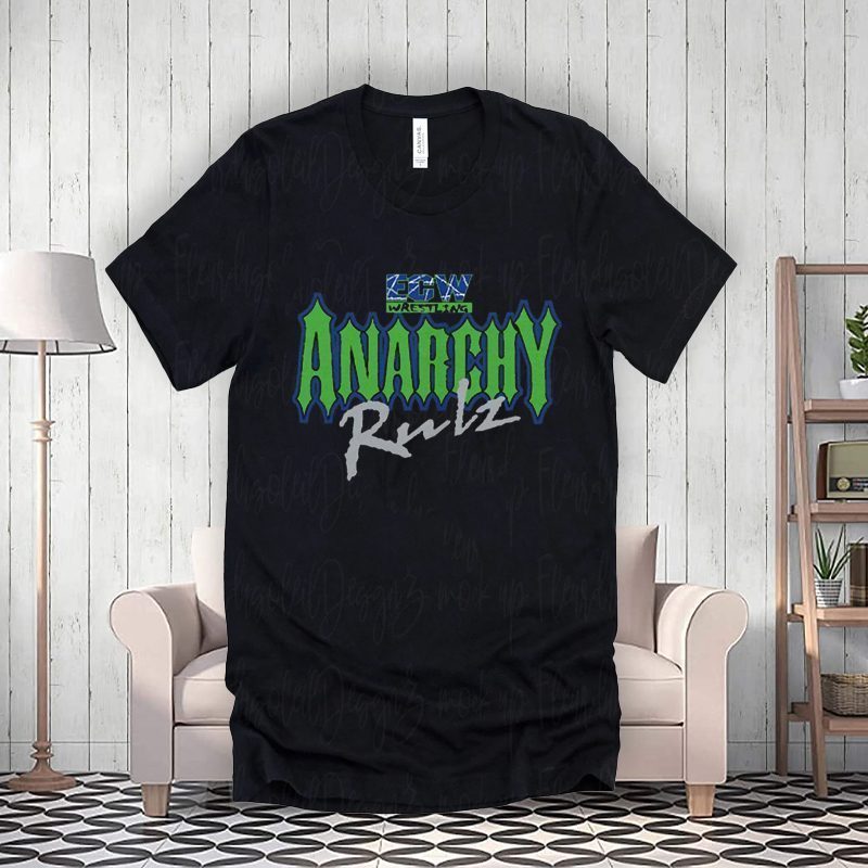 ECW Anarchy Rulz Tri-Blend Shirt For Men's, Women's And Kid's