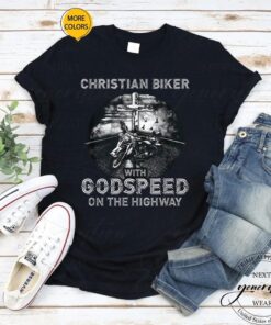 Godspeed T-Shirt With Godspeed On Highway Christian Biker Shirt