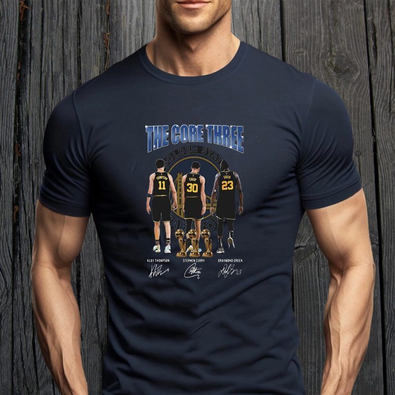 Golden State Warriors the core three Klay Thompson Stephen Curry Draymond Green shirt Golden State Warriors the core three Klay Thompson Stephen Curry Draymond Green shirt