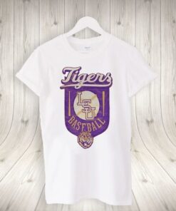 Lsu Tigers Baseball Shield Gold Shirt