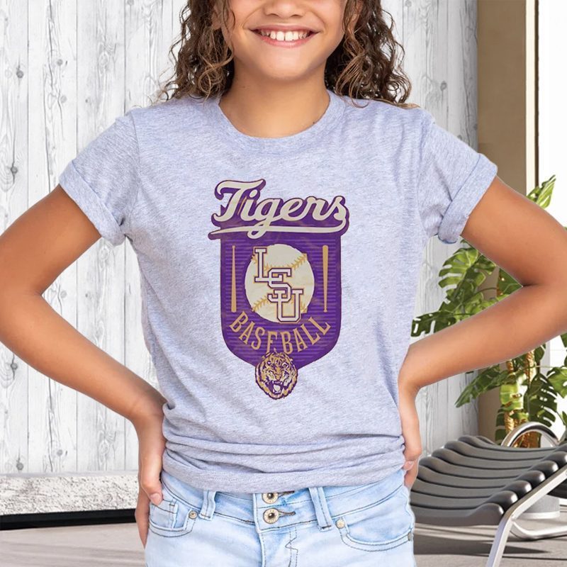 Lsu Tigers Baseball Shield Gold Shirt Lsu Tigers Baseball Shield Gold Shirt