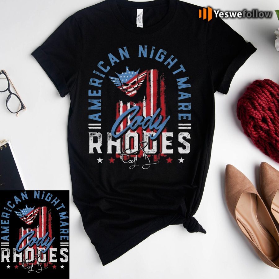 Rhodes American Nightmare Text Tee-Shirts