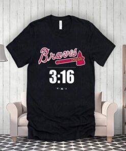Steve Austin Navy Atlanta Braves 3-16 Tee-Shirts