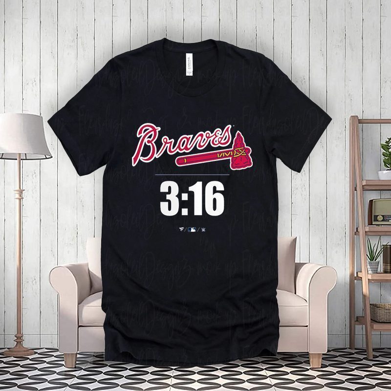 Steve Austin Navy Atlanta Braves 3:16 Shirt Steve Austin Navy Atlanta Braves 3:16 Shirt