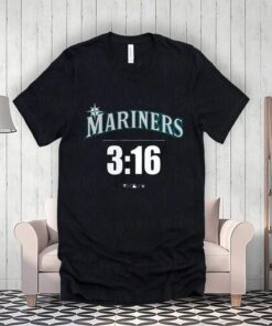 Stone Cold Steve Austin Navy Seattle Mariners 3-16 Shirt