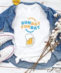 Sunday Funday T-Shirt Sunday Funday Drinking Beer T-Shirt