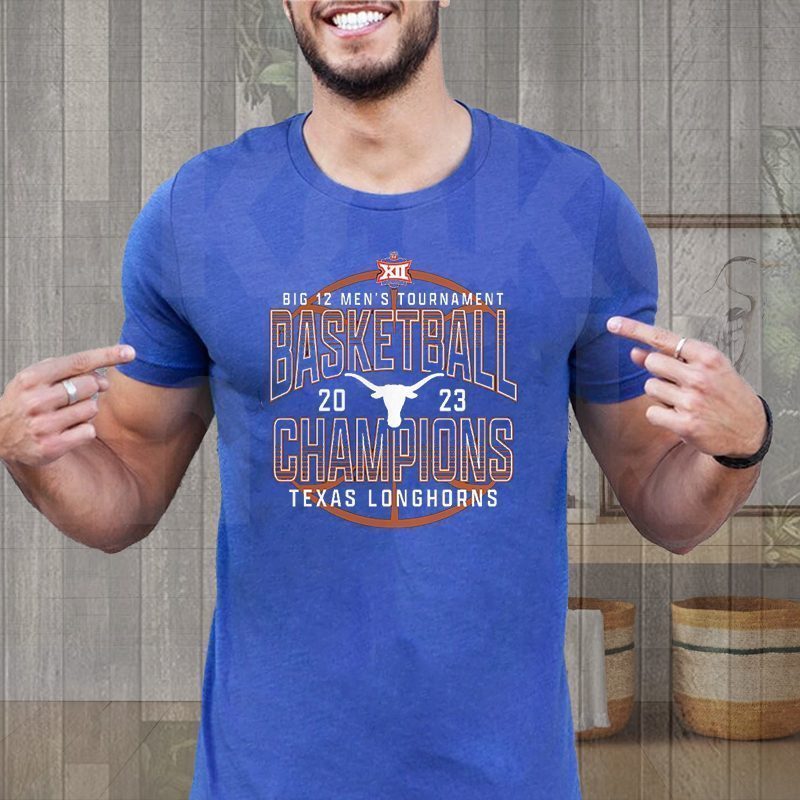 Texas Longhorns Fanatics Branded 2023 Big 12 Men’s Basketball Conference Tournament Champions T-Shirt Texas Longhorns Fanatics Branded 2023 Big 12 Men’s Basketball Conference Tournament Champions T-Shirt
