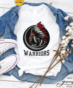 The white shield warriors logo tshirts