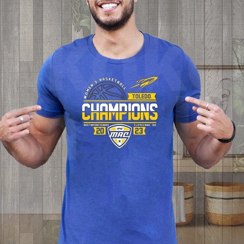 Toledo Rockets Blue 84 2023 Mac Women’s College Basketball Conference Tournament Champions T-Shirt Toledo Rockets Blue 84 2023 Mac Women’s College Basketball Conference Tournament Champions T-Shirt