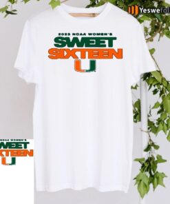 University Of Miami Women’s Basketball 2023 Sweet 16 Tee Shirts