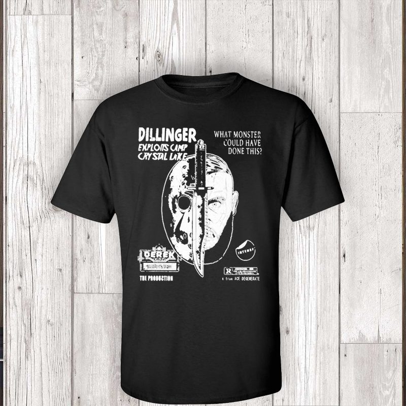 dillinger exploits camp crystal lake what monster could have done this teeshirts