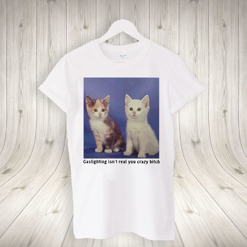 gaslighting isn’t real you crazy bitch tee-shirt