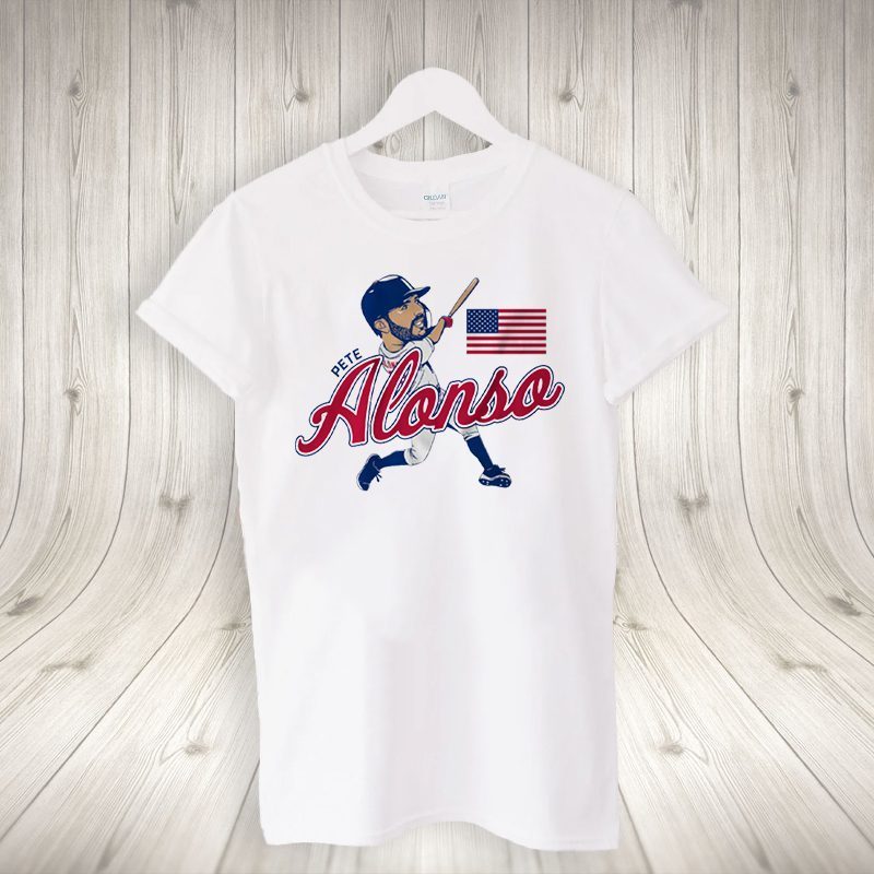 pete alonso united states caricature t-shirts