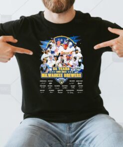 54 Years 19969 2023 Milwaukee Brewers Signature T Shirts