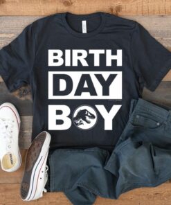 Birthday Boy Name & Age Jurassic World t-shirt