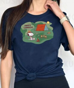 Happy Campers Peanuts Snoopy & Woodstock t shirt