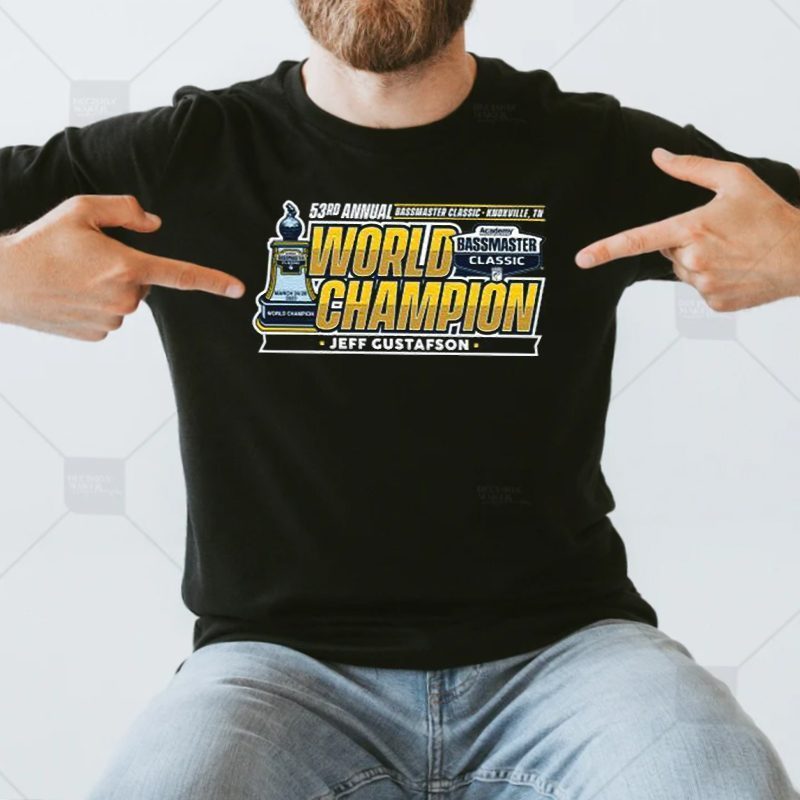Jeff Gustafson 53rd annual 2023 Bassmaster Classic World champions shirt