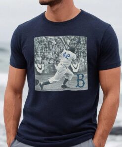 Mitchell & Ness Jackie Robinson Batter Up Black TShirts