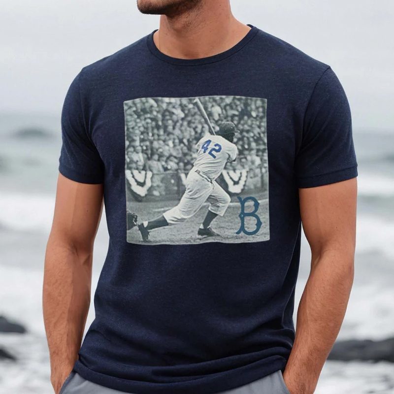 Mitchell & Ness Jackie Robinson Batter Up Black TShirts