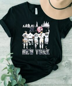 New York Yankees Skyline Players Signatures T Shirt