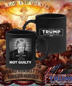 Official Trump Mugshot Black Coffee Mug