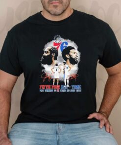 Philadelphia 76ers James Harden And Joel Embiid Fifth Pair All-Time Signatures Shirt