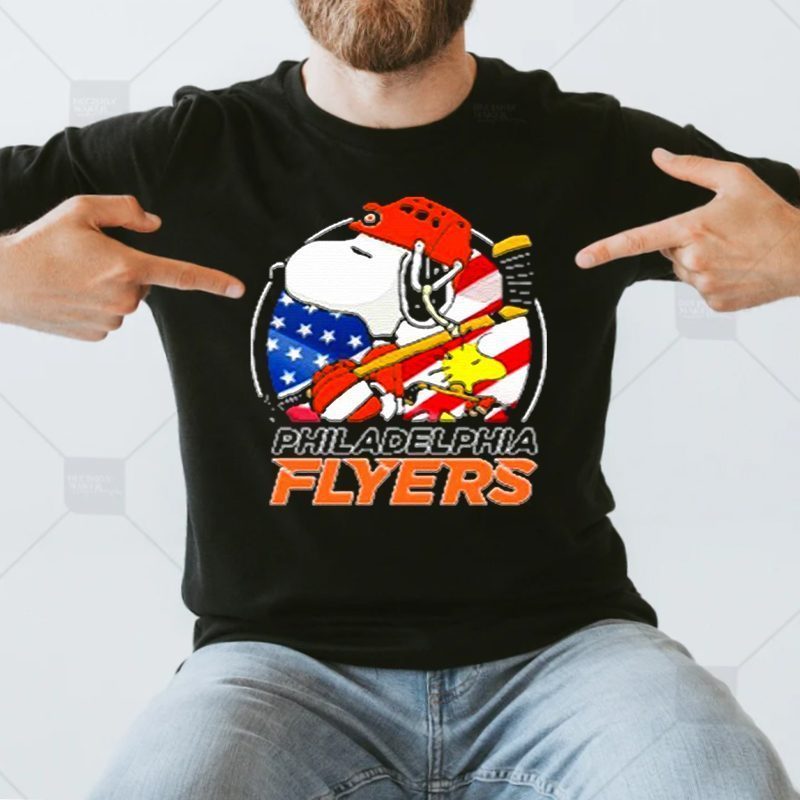 Philadelphia Flyers Ice Hockey Snoopy And Woodstock NHL t shirt