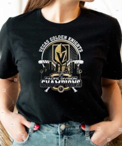 Vegas Golden Knights 2023 Pacific Division Champions city skyline TShirt