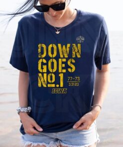 iowa basketball down goes no 1 tshirt