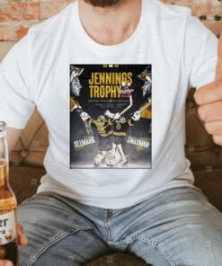 linus Ullmark And Jeremy Swayman Boston Hockey Jennings Trophy Champs T Shirts