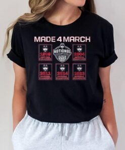 uconn mens basketball made 4 march banners shirt