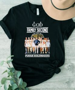 2023 God Family Second First Then Purdue Men’s Basketball Team Shirt