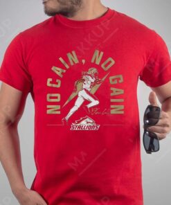 Birmingham Stallions Deon Cain No Cain No Gain TShirt