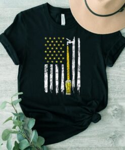 Craft Beer American Flag USA 4th Of July Brewery America T Shirt