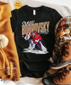 Florida Panthers Sergei Bobrovsky chisel signature t shirt