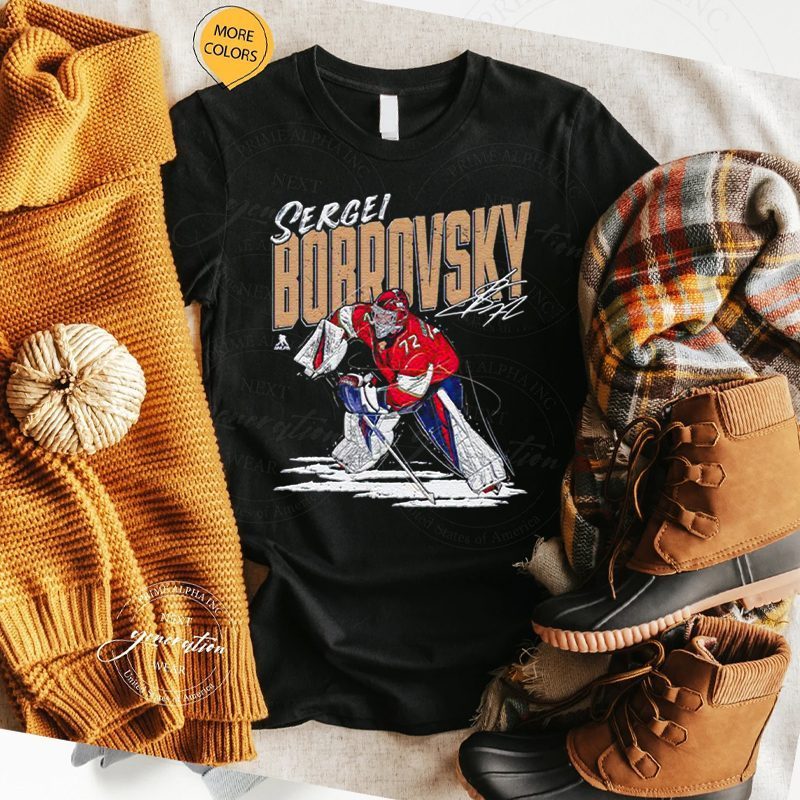 Florida Panthers Sergei Bobrovsky chisel signature t shirt