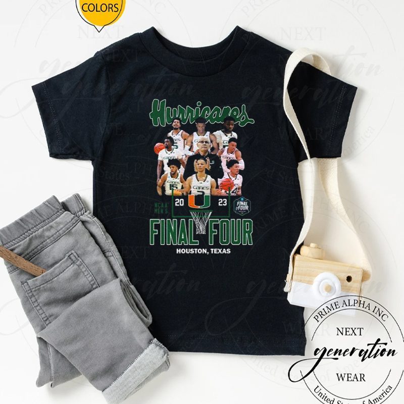 Miami Hurricanes Team 2023 NCAA Mens Final Four Houston Texas t shirt
