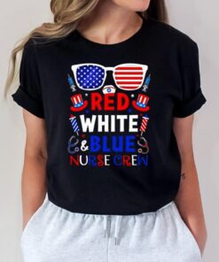 Nurse red white and blue Nurse crew shirt