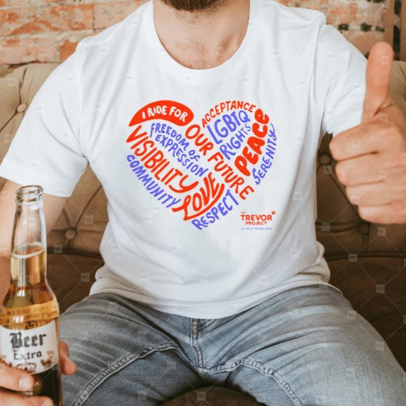 The trevor project pride ride t shirts