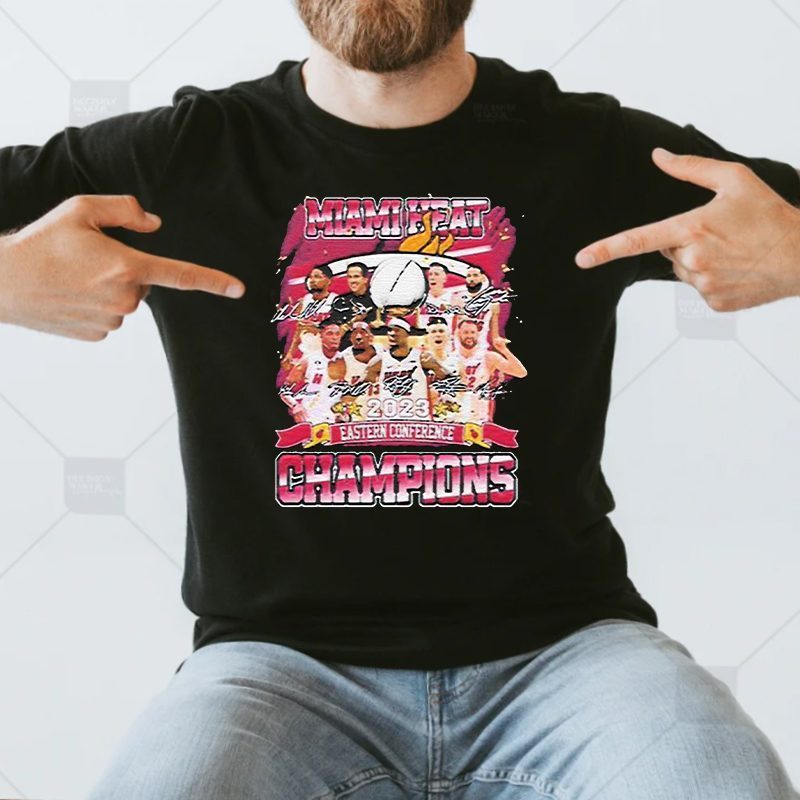 Miami Heat 2023 Eastern Conference Champions Signatures shirt miami Heat 2023 Eastern Conference Champions Signatures shirts
