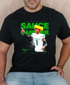 sauce Gardner New York Jets cheesehead tshirt