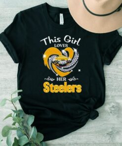 2023 Pittsburgh Steelers This Girl Loves Her Steelers Heart Diamond T Shirts