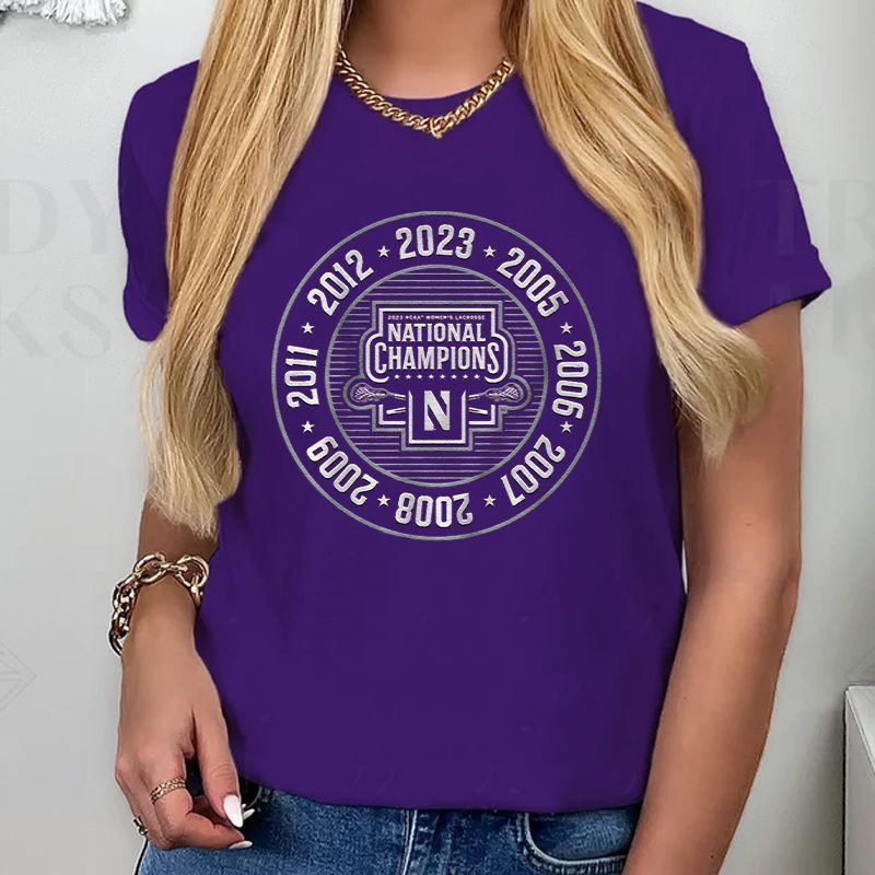 Northwestern Women’s Lacrosse 2023 national champs shirt