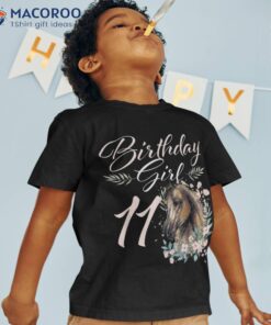 11th Birthday Girl Horse Lover 11 Years Old Bday Shirt
