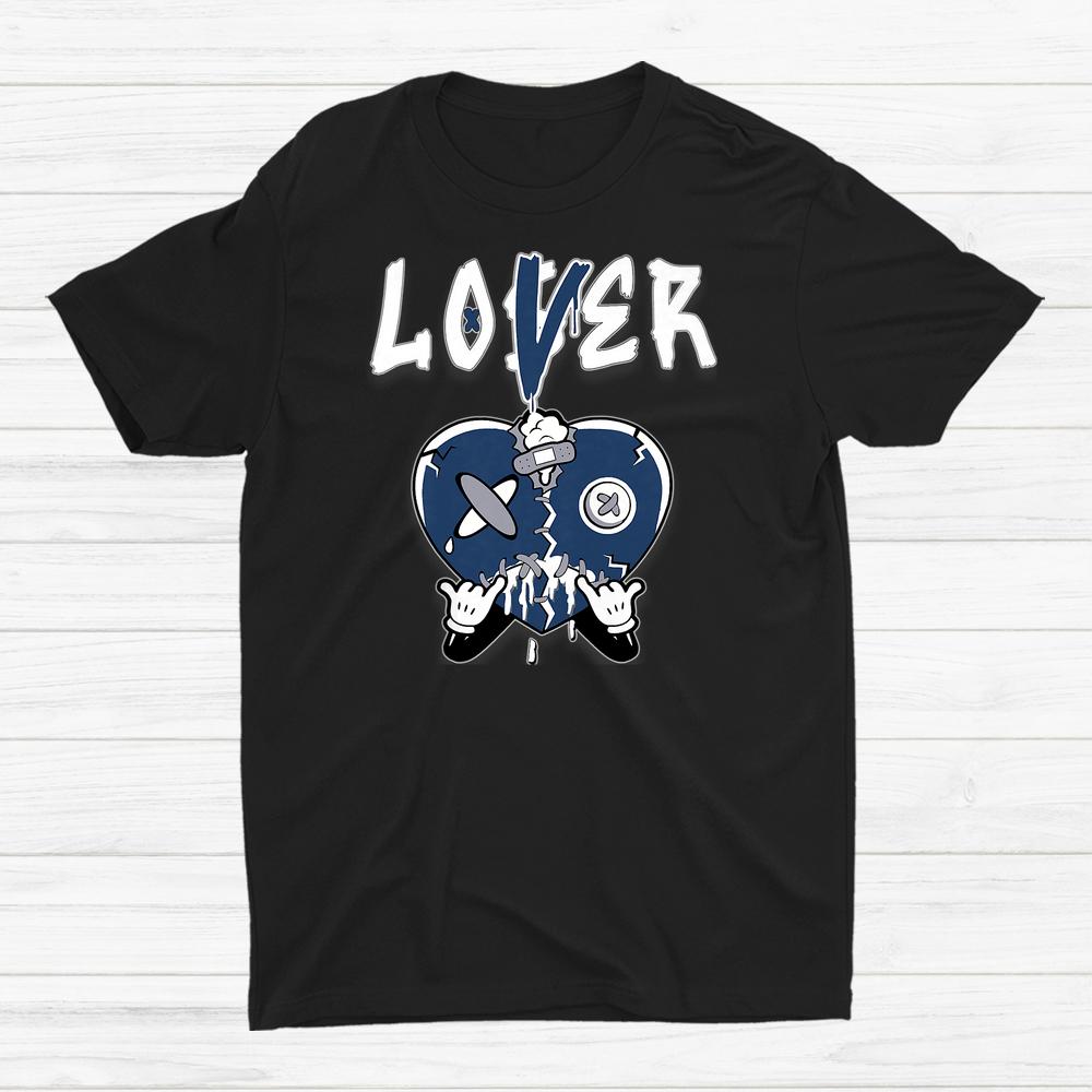 13 Retro French Blue To Match Loser Lover Heart Dripping Shirt