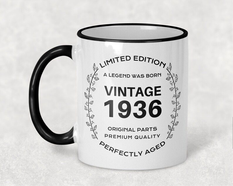 1936 Vintage Gift 87th Birthday Gift Mug Limited Edition for Women 87 Birthday for Men 87 Year Old Birthday Gift Legend was are born