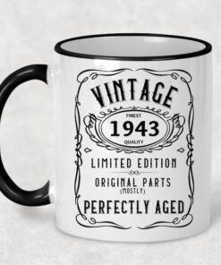 1943 Vintage Gift 80th Birthday Gift Mug Limited Edition for Women 80 Birthday for Men 80 Year Old Birthday Gift Legend was are born